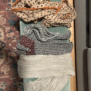Stylish Scarf Collection - Beige, Gray, and Patterned